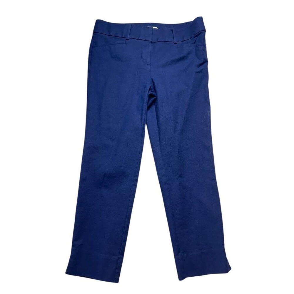 Loft Marisa Riviera Pants Womens 2P‎ Navy Blue Straight Leg Career Trousers